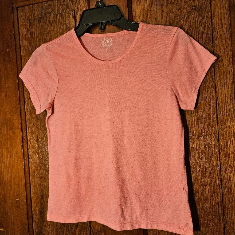 Canyon River Blues Junior Girls’ XL Pink Short Sleeve Vneck T-Shirt‎ Summer